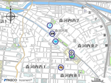 森河内公民分館の地図はこちらをクリック